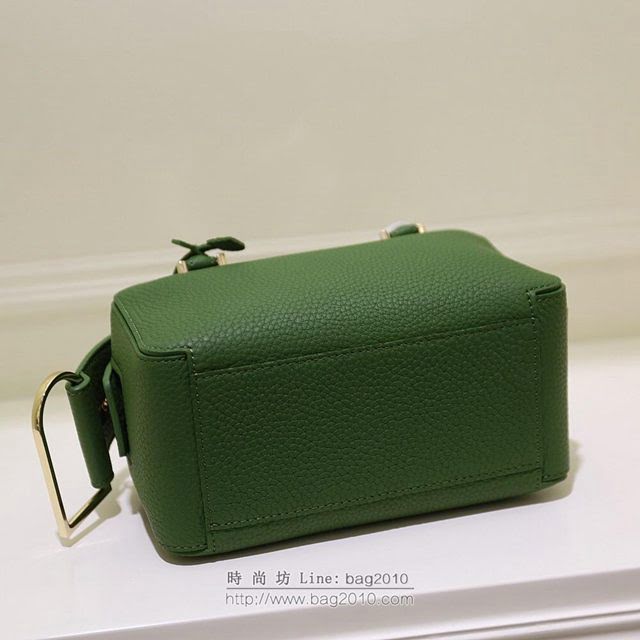 DELVAUX女包 Delvaux新標誌性包款 Cool Box 小號 德爾沃女手提包 手拎包 手腕包 艾草綠  fcs1402